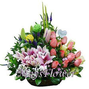 Birthday Flower Basket birthday-basket-008