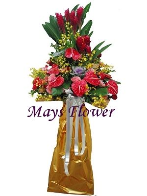 Grand Opening Flower Basket Stand flower-basket-0280