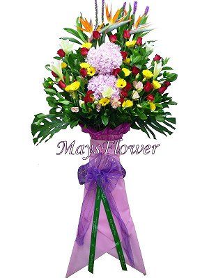 Grand Opening Flower Basket Stand flower-basket-0266