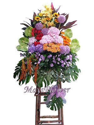 Grand Opening Flower Basket Stand flower-basket-0832