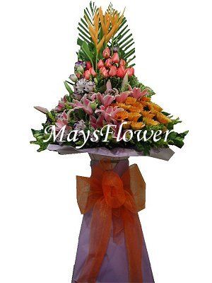 Grand Opening Flower Basket Stand flower-basket-0270