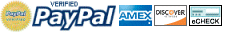 I accept credit card payment through PayPal!, the #1 online credit card payment service!