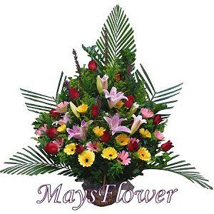 Grand Opening Flower Basket Stand flower-basket-1030