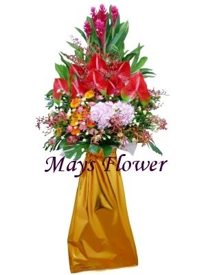 Grand Opening Flower Basket Stand flower-basket-0279