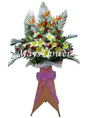 Grand Opening Flower Basket Stand flower-basket-0277