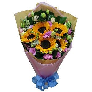 V鸪  sunflower-bouquet-006