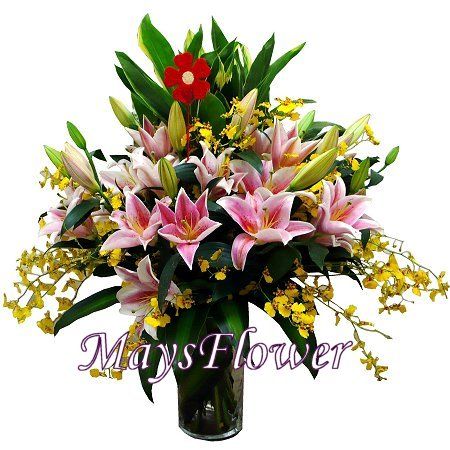 Flower Arrangement in Vase - flower-vase-130