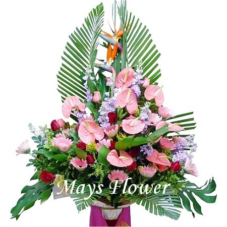 Grand Opening Flower Basket - flower-basket-0275