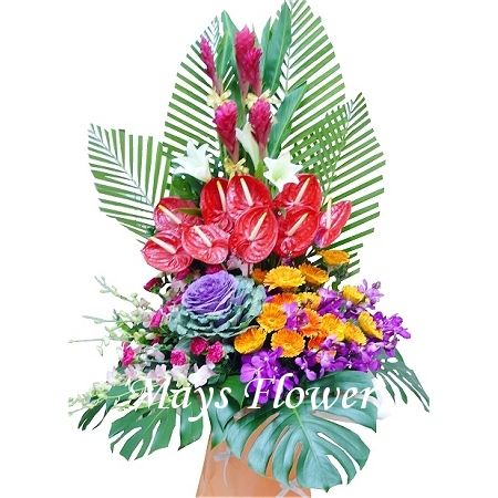 Grand Opening Flower Basket - flower-basket-0282
