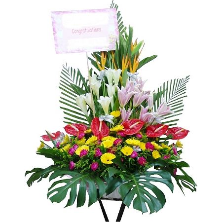 Grand Opening Flower Basket - flower-basket-0153