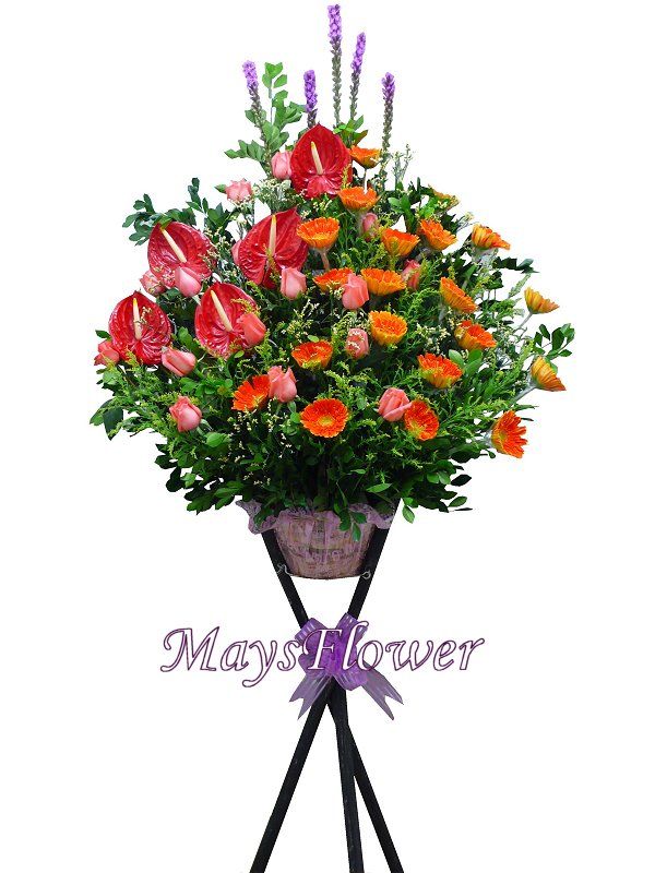 Grand Opening Flower Basket - flower-basket-0103