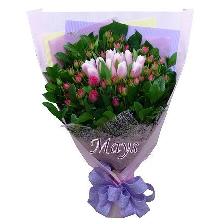 White Valentine's Day Flower(14 Mar) - flower-bouquet-007