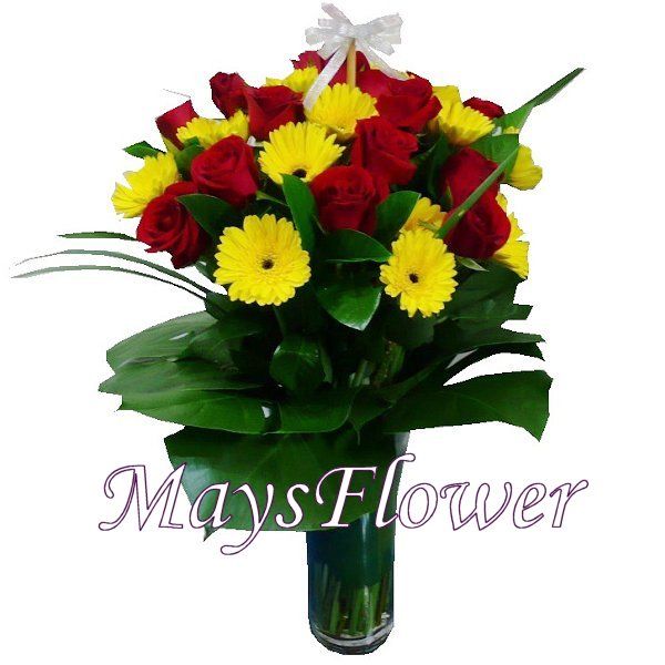 Flower Arrangement in Vase - flower-vase-106