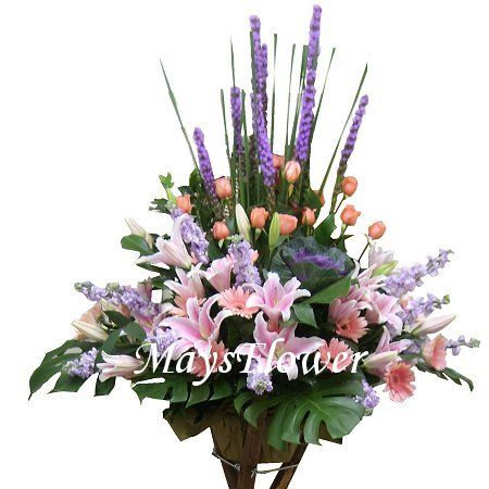 Grand Opening Flower Basket - flower-basket-0160
