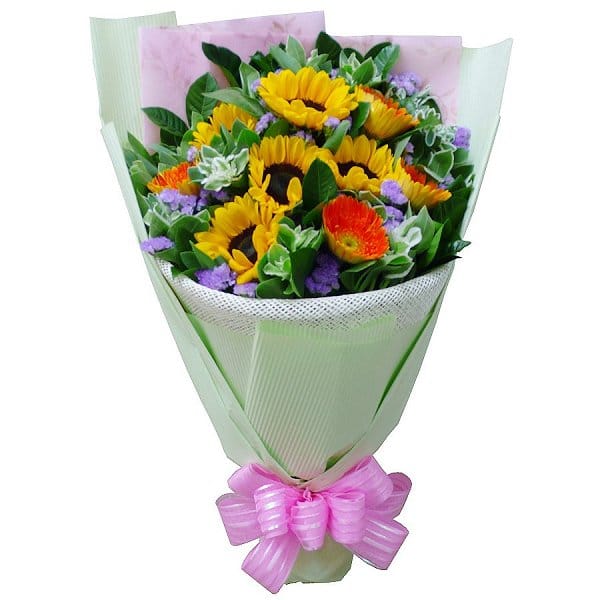 V鸪 - sunflower-bouquet-002
